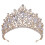 (B) Baroque Red Crystal Bridal Crown 9