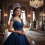(B) Baroque Red Crystal Bridal Crown 6