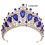 (B) Baroque Red Crystal Bridal Crown 9