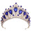 (B) Baroque Red Crystal Bridal Crown 10