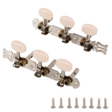 3L 3R Metal Guitar Tuning Pegs Set with Cream Buttons for Acoustic Guitar Easy Accurate Tuning