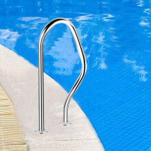 Pool Handrail Stainless Steel Rustproof Curved Grip Entry Rail for Indoor Outdoor Swimming Pools