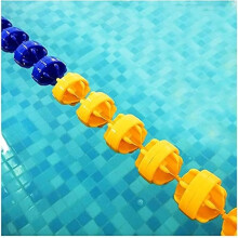 Swimming Pool Lane Divider Rope with Floating Buoys, 25m AntiWave Pool Safety Rope, UV Resistant