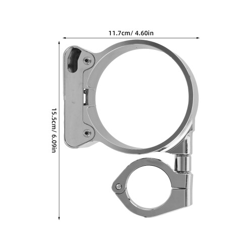 Aluminum Motorcycle Speedometer Side Bracket Easy Install Silver 2