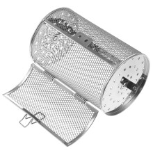 Rotisserie Basket Stainless Steel Drum for Air Fryer and Oven 360 Rotation Even Browning