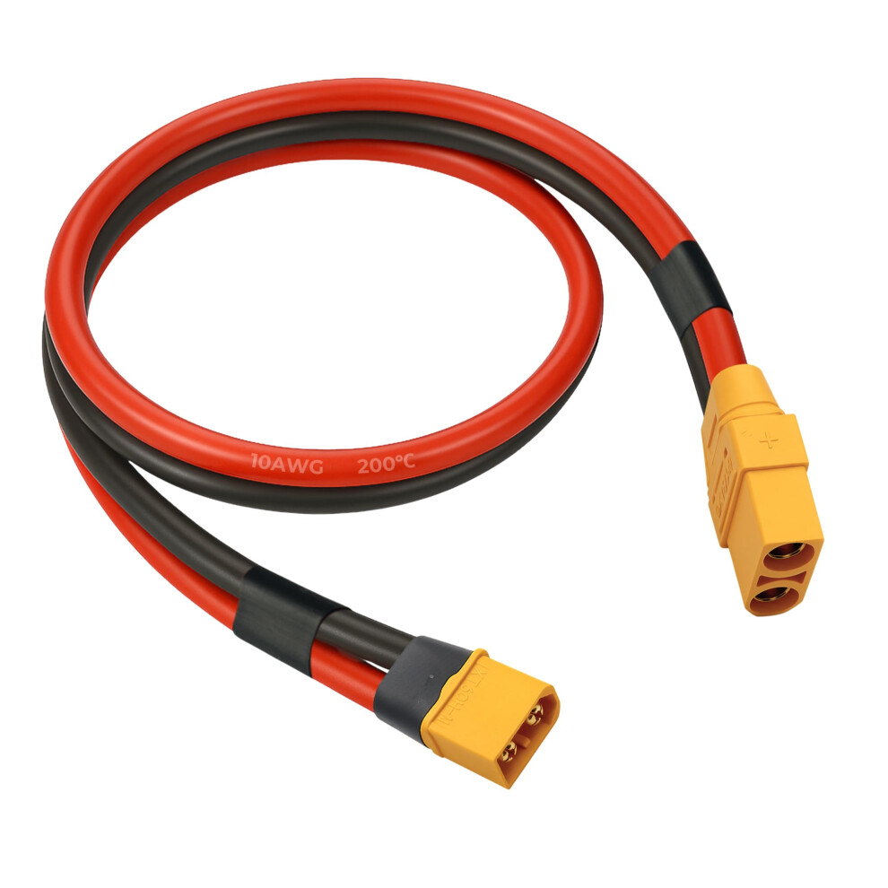 Xt60 To Xt90 Adapter Cable 10Awg 3Ft Silicone Wire, Male To Female Connector For Rc Drones And Power Stations 9053599692126