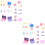 2Ensembles Kit Miniature Coloré Accessoires Maison De 7