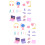 2Ensembles Kit Miniature Coloré Accessoires Maison De 8