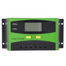 30A PWM Solar Charge Controller with LCD Display 12V 24V for Sealed Gel Flooded Batteries