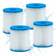 Pool Filter Cartridge Type I for 300/330 GPH Pump, Reusable Easy Clean Replacement for Above Ground Pool, 4 Pack