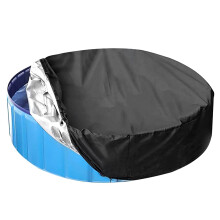 Outdoor Dog Pool Cover 122 x 30 cm, Foldable Waterproof Pet Swimming Pool Cover with UV Protection