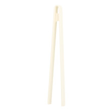 Silicone Kitchen Tongs Nonslip Grip Long Handle BBQ and Salad Food Serving Clamp Beige