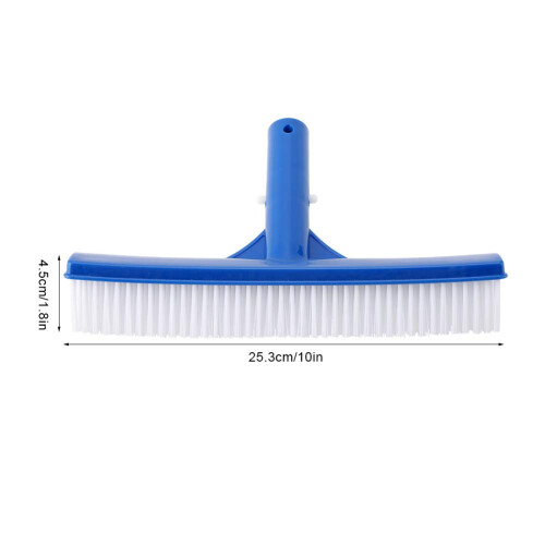 10 Inch Pool Brush with Density Bristles, Durable Plastic Body and Secure Screw Connection 1