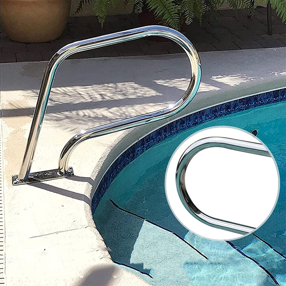 304 Stainless Steel Pool Handrail 4Ft Blue Rail Runner For Inground Swimming Pools, Quick Mount Installation 9169991415642