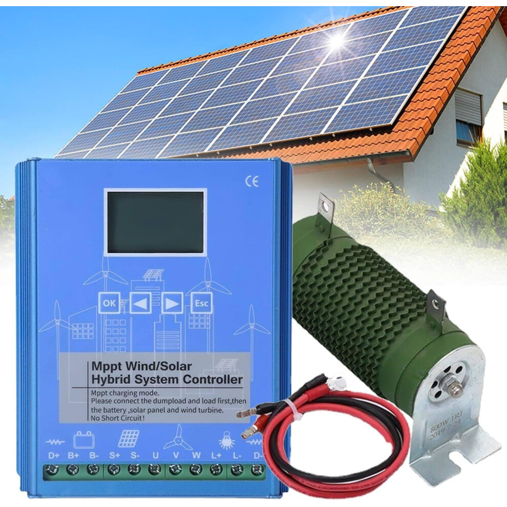 Mppt Wind Solar Hybrid Controller 48V 3000W Off Grid Charger With Boost Charging Lcd Display 9053599693796