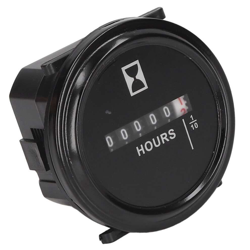 Universal Hour Meter 99999.9 Hours Ac/Dc Fully Sealed Round Quartz Gauge 6-80V 8281389711196