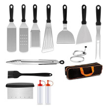 Outdoor Barbecue Tools Set with Shovel and Fork, Compact BBQ Grilling Accessories Kit for Camping