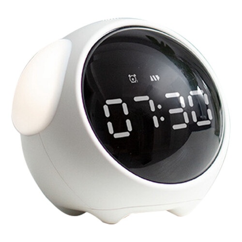 Réveil LED en forme de chien avec veilleuse à commande vocale
