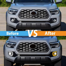 LED Daytime Running Lights for Tacoma 2016-2023 LED Driving Fog Light with Amber Turn Signal Light