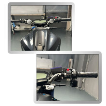 Motorcycle Rimless Rearview Mirror for MT-07 MT-09 Tracer XSR700 XSR900 Modified Wide Angle Round Mirror