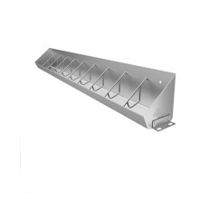Stainless Steel Hog Feeder Trough, 10 Slot Low Waste Pig Feeder for Outdoor Use, Weather Resistant