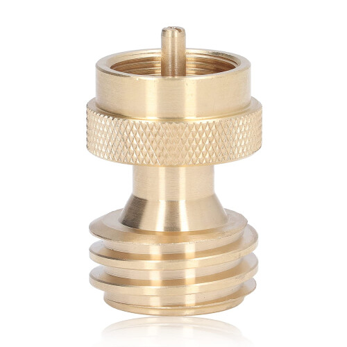 Propane Refill Adapter with Automatic Pressure Cutoff, Durable Brass 1lb Tank Adapter for Easy Use
