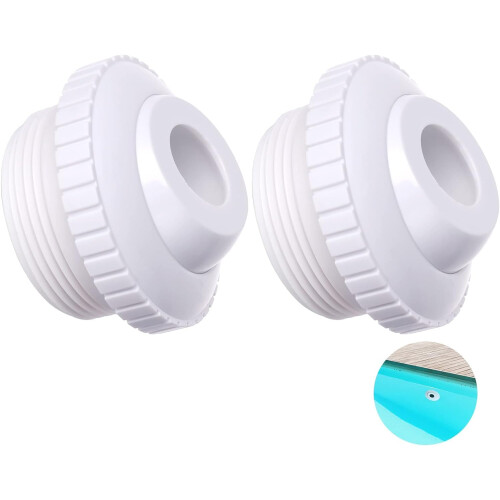 SHANKAM Adjustable  Nozzle with Swivel Head, White, Pack of 2