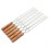 Stainless Steel Barbecue Fork with Insulated Handle Grip, Reusable White Camping BBQ Tool 2