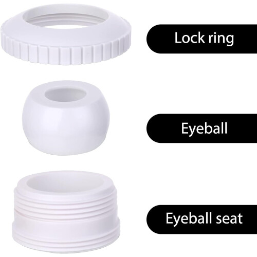 SHANKAM Adjustable  Nozzle with Swivel Head, White, Pack of 2 1