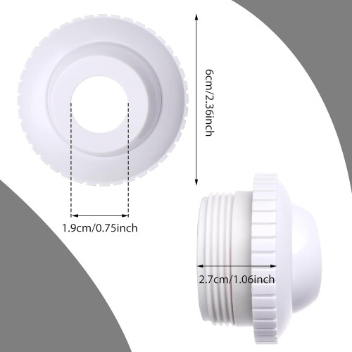 SHANKAM Adjustable  Nozzle with Swivel Head, White, Pack of 2 2