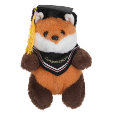 Animal En Peluche Rose Renard Diplômé Doux Souvenir Promo École