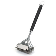 BBQ Grill Brush with Scraper Stainless Steel Grill Cleaning Brush for Deep Grill Cleaning