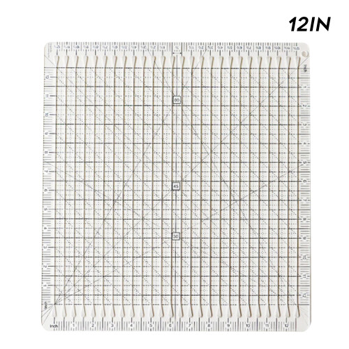 (B) 6/12\" Acrylic Quilt Ruler, Sewing Template