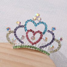 (silver color) Girl\'s Rhinestone Princess Crown Tiara Hair Ornament