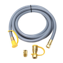 12FT Propane Hose Extension with Quick Connect Fitting, Flexible 1/2 Inch RV Gas Hose for Travel Grill