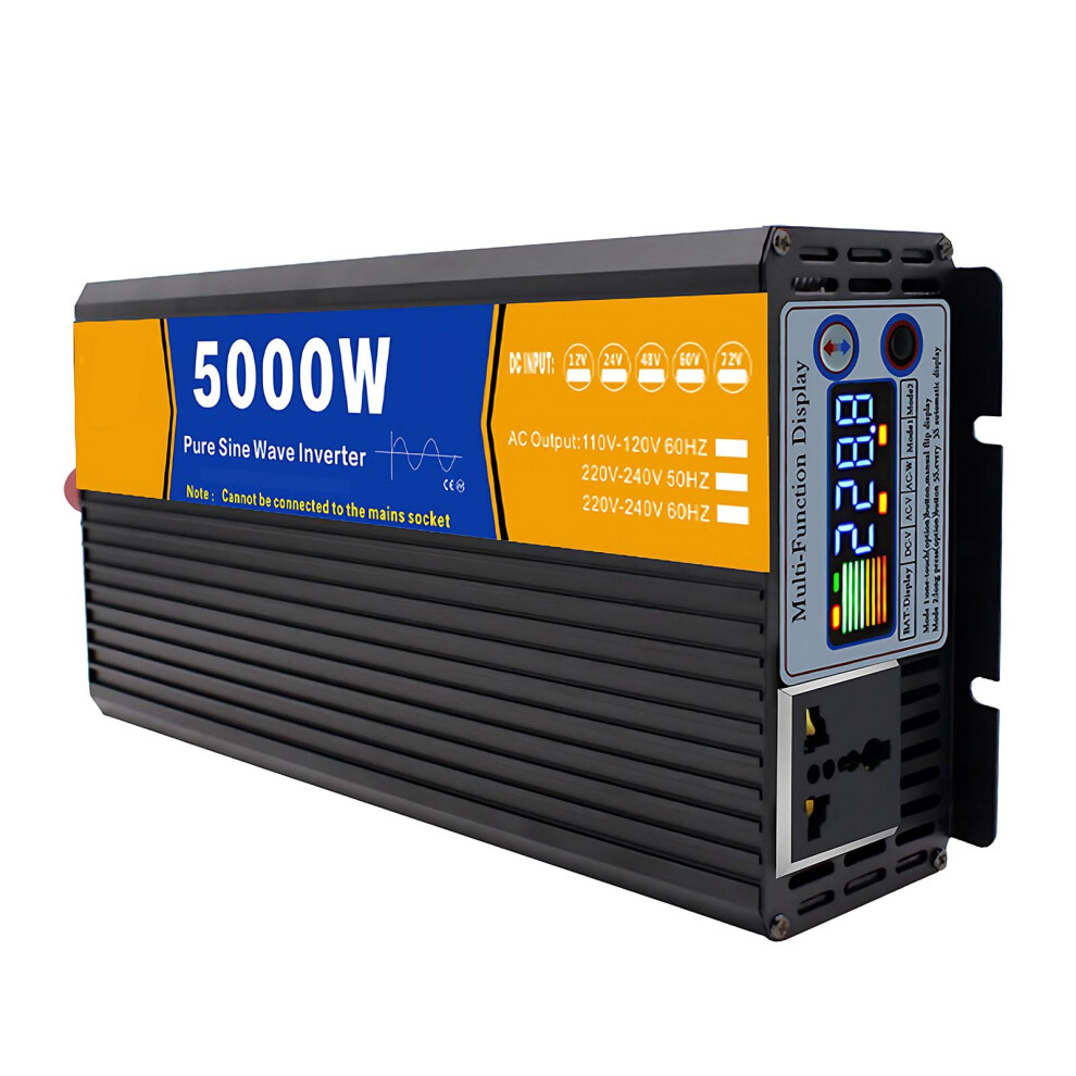 5000W Pure Sine Wave Solar Power Inverter 48V To 220V, Efficiency With Led Display 9053599697190