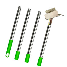 Weed Brush Set with Adjustable Long Handle, Stainless Steel Patio Weed Remover Tool with Gloves