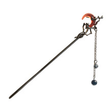 (1) Floral Hair Stick for Women - Short Tassel Decor