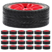 30Pièces Roues 30Mm Pour Robot Modèles Auto Bricolage 2Mm Noir
