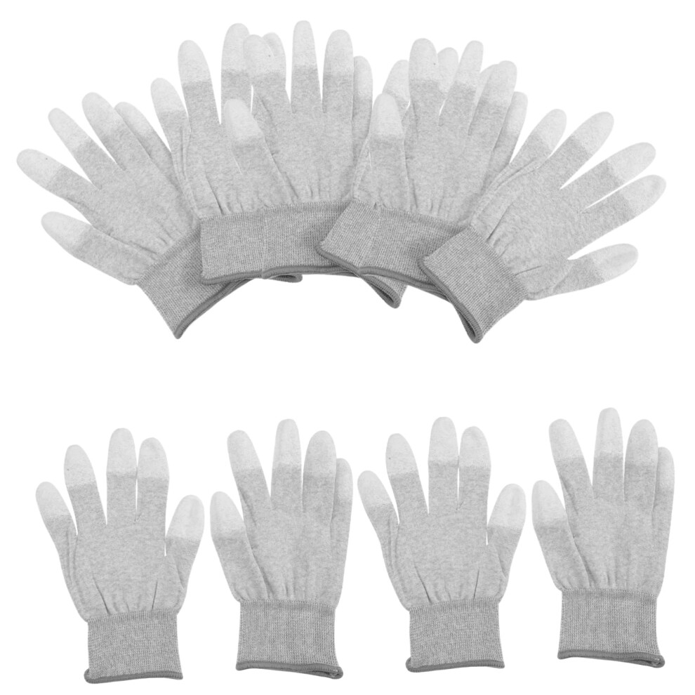 Esd Safe Pu Coated Work Gloves 5 Pairs Full Finger Static Control Thermal Grip For Precision Assembly 9771547463184