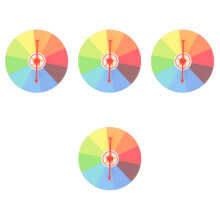 4Pièces Roue Cadeau Murale Pour Animations Festives