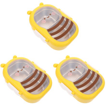 3Pièces Boîte Alimentaire Bee Acier Inoxydable Usage