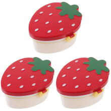 3Pièces Boîte À Lunch Rouge Anti- Pour Bureau