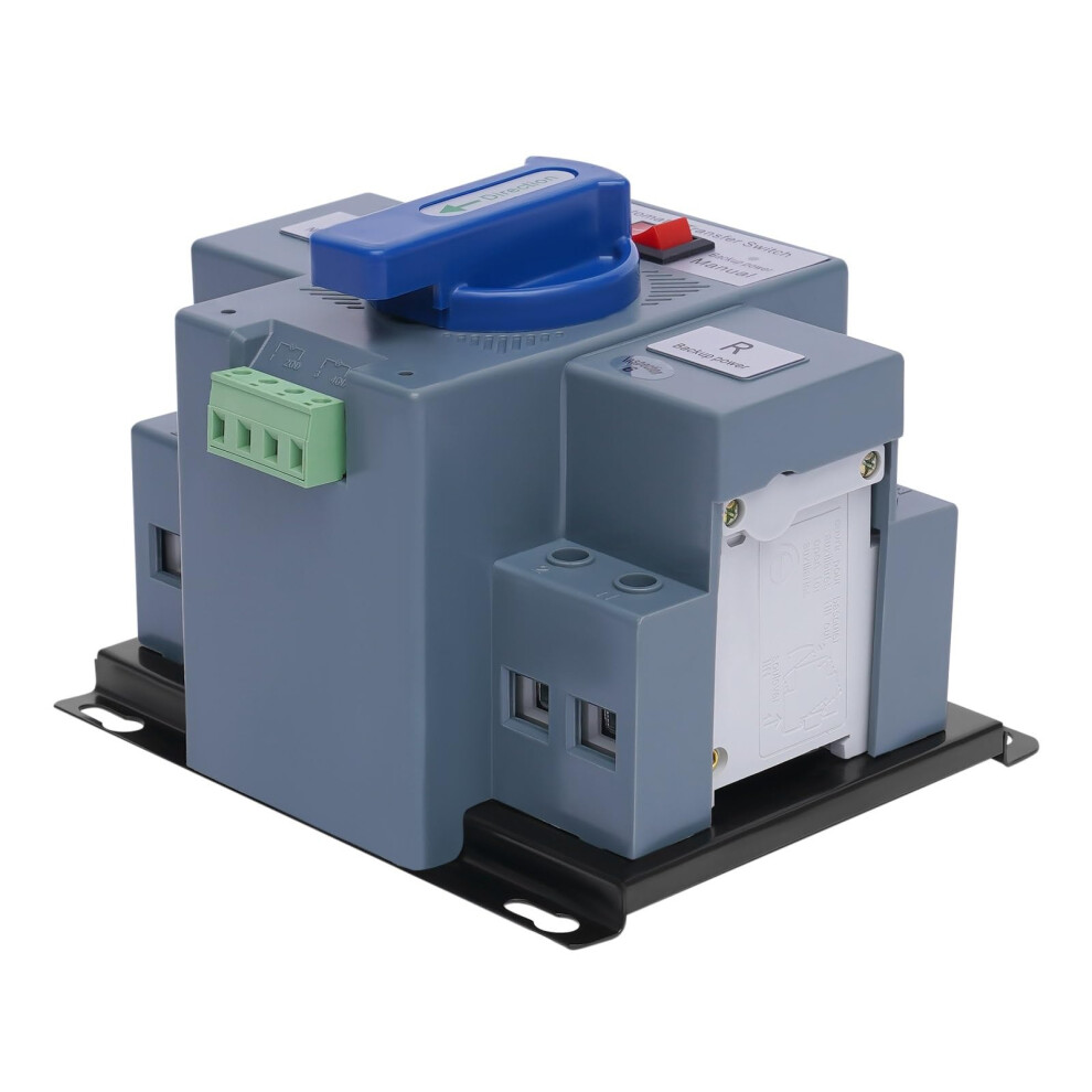 110V Dual Power Automatic Transfer Switch 2P 63A Generator Changeover 50Hz/60Hz Blue 9053599697749