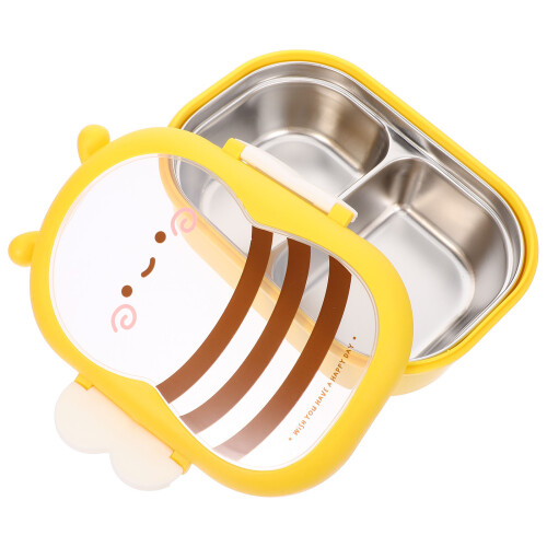 3Pièces Boîte Alimentaire Bee Acier Inoxydable Usage 1