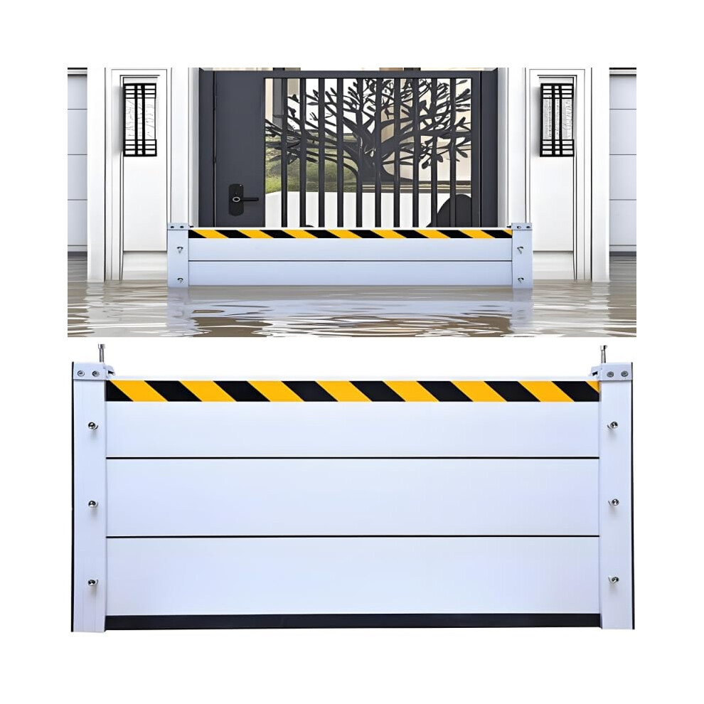 Reusable Aluminum Flood Barrier Water Retaining Wall For Garage Basement Doorway, Adjustable Easy Install 9351714800204