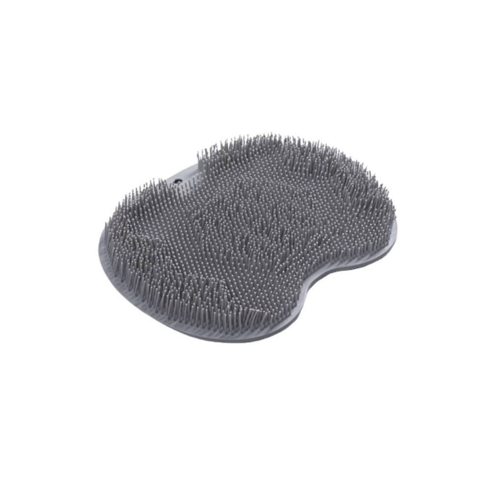 Gray (Gray) Foot Shower Silicone Scrubber Back Body Brush Massager Pad Cleaning Bathroom Mat