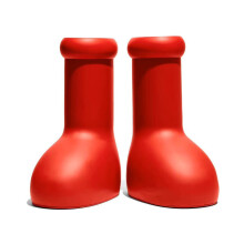 (39=Foot Length24.5cm)Mschf Big Red Boots Astroboy Rain Boots Rubber Sole Cartoon Unisex Versatile