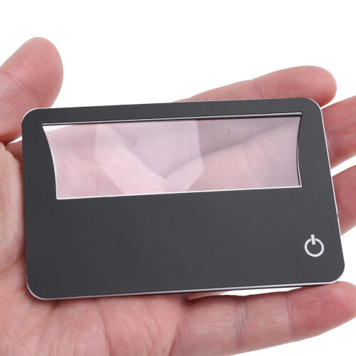 Credit Card Size Lighted 3X Magnifier Bundle Includes 4 Magnifiers, Each Magnifier for Reading Has 3X Lens 2