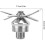4X Blender Blade Replacement, 6-Blade Juicer Replacement Blade, Blender Replacement Parts for  Biolomix Blender 5